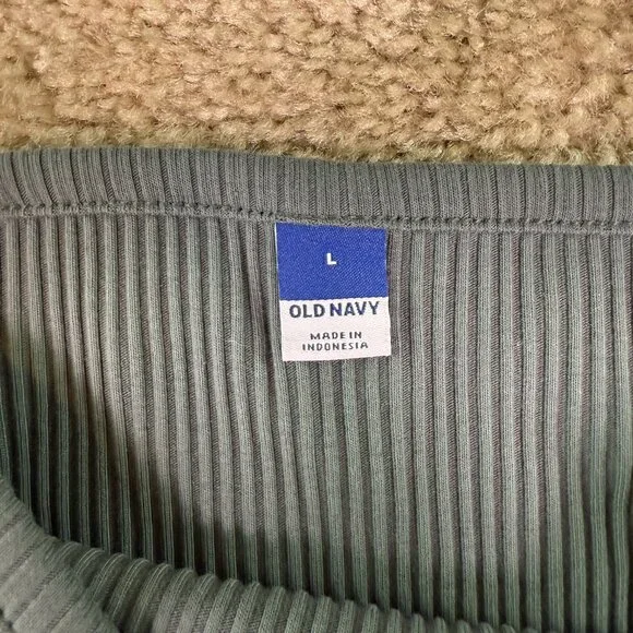 Old Navy Women's Rib-Knit Tank Top Gray Size Large Spaghetti Strap E564 - Picture 2 of 9